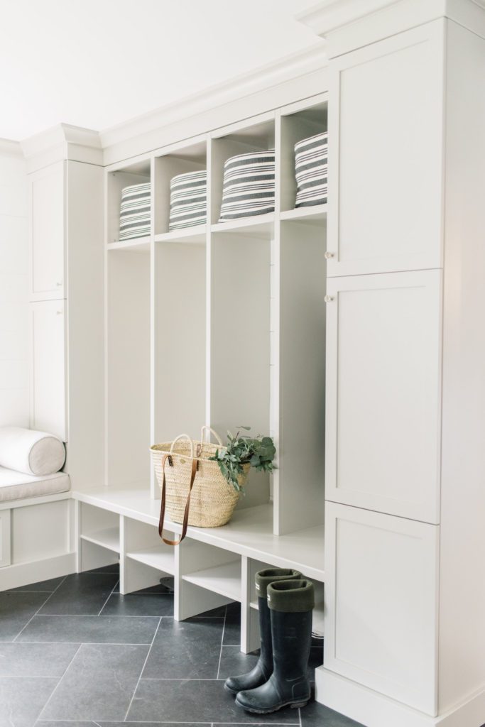 Updated mudroom with storage cubby