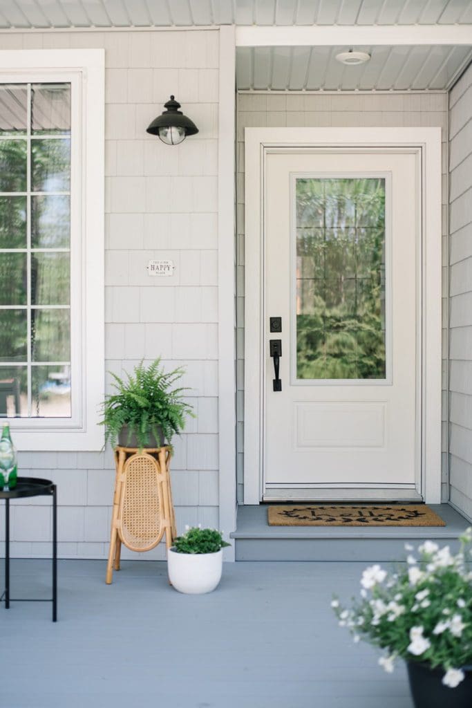 white front door