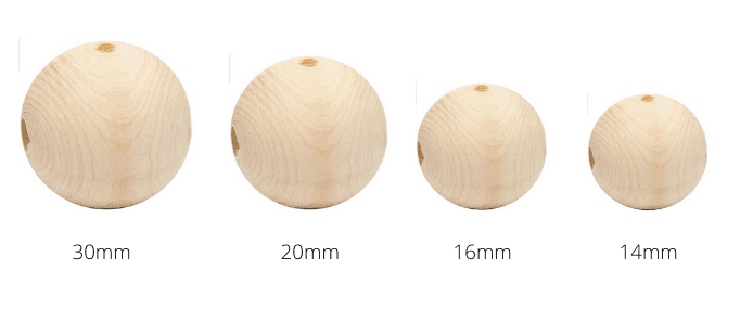 wooden bead sizes
