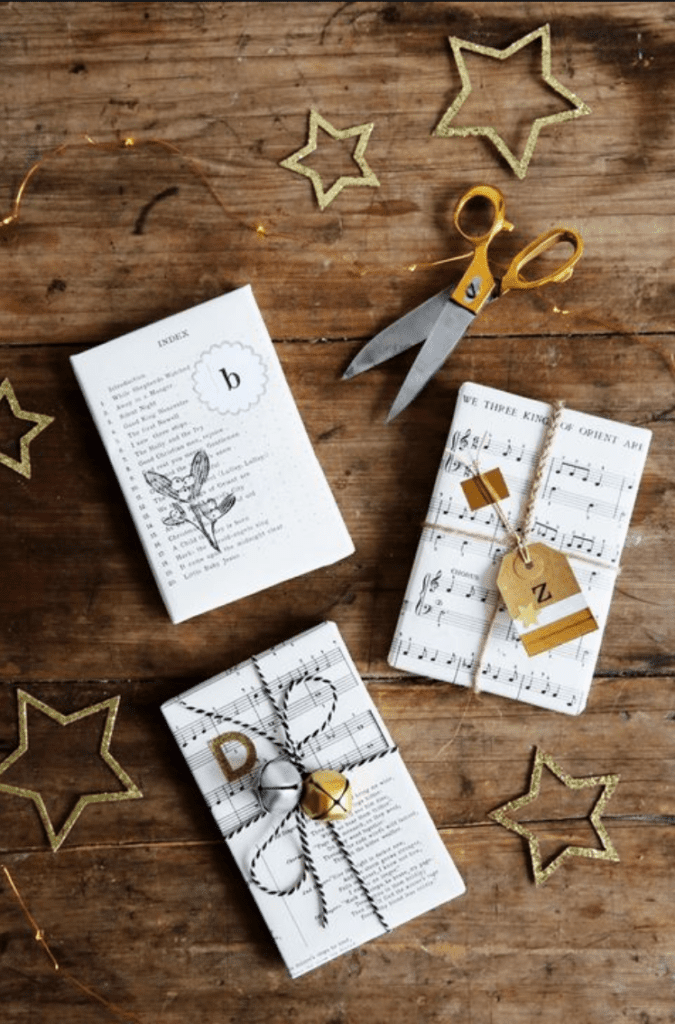 Sheet music wrapping paper