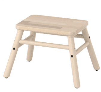 natural wood stool
