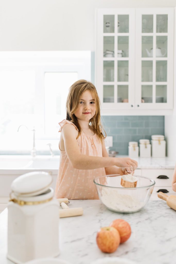 Little girl baking