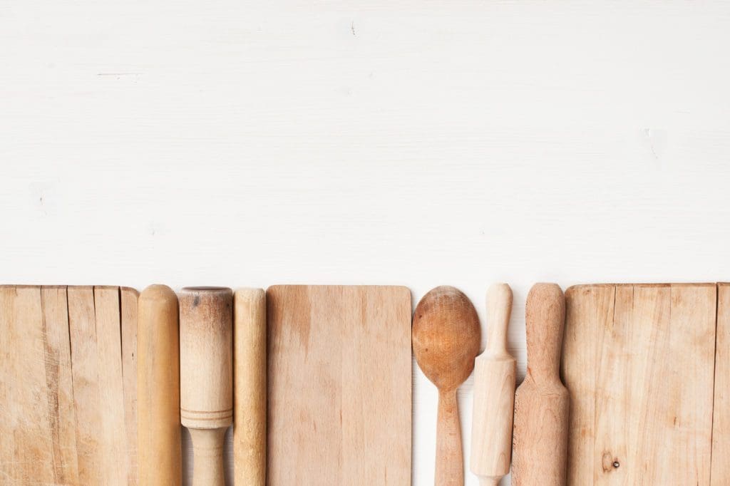 Wooden kitchen utensils