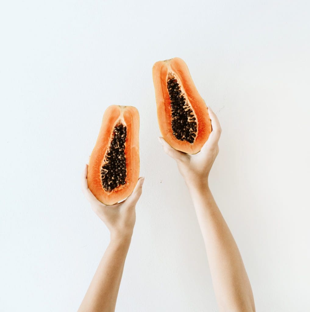 papaya halves