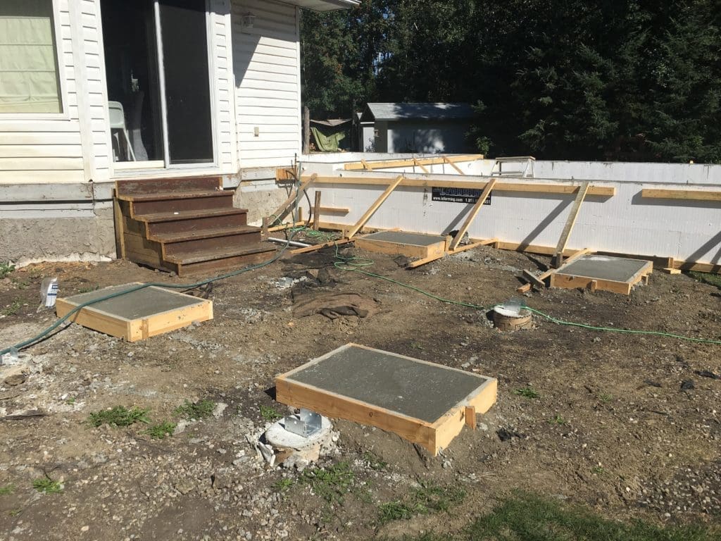 concrete pads 
