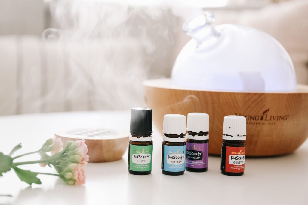 colorful bottles of essential oils 