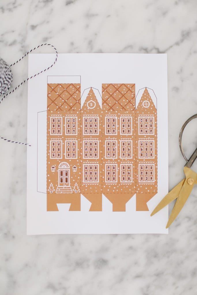 paper gingerbread house patterns