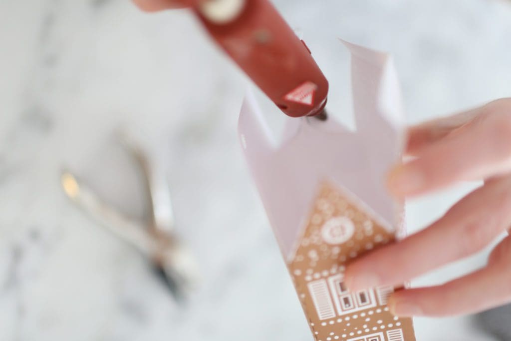 glueing advent calendar boxes together