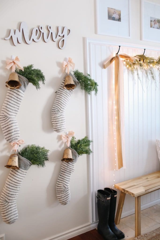 Stockings hung on the wall