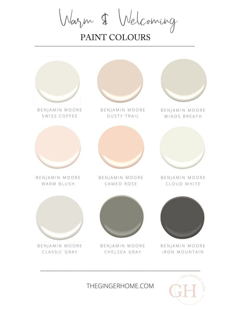 The Best Interior Paint Colours for your Home - The Ginger Home