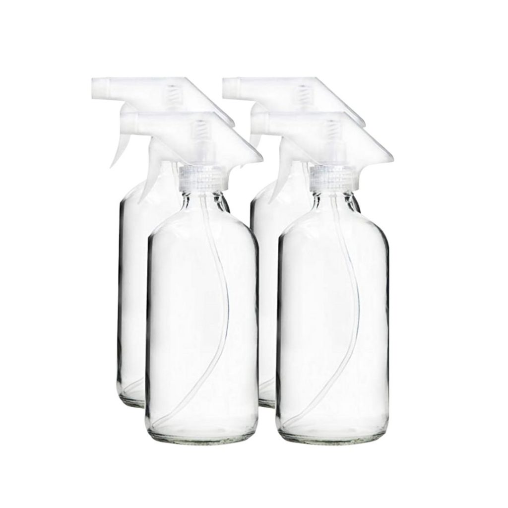 clear glass spray bottles