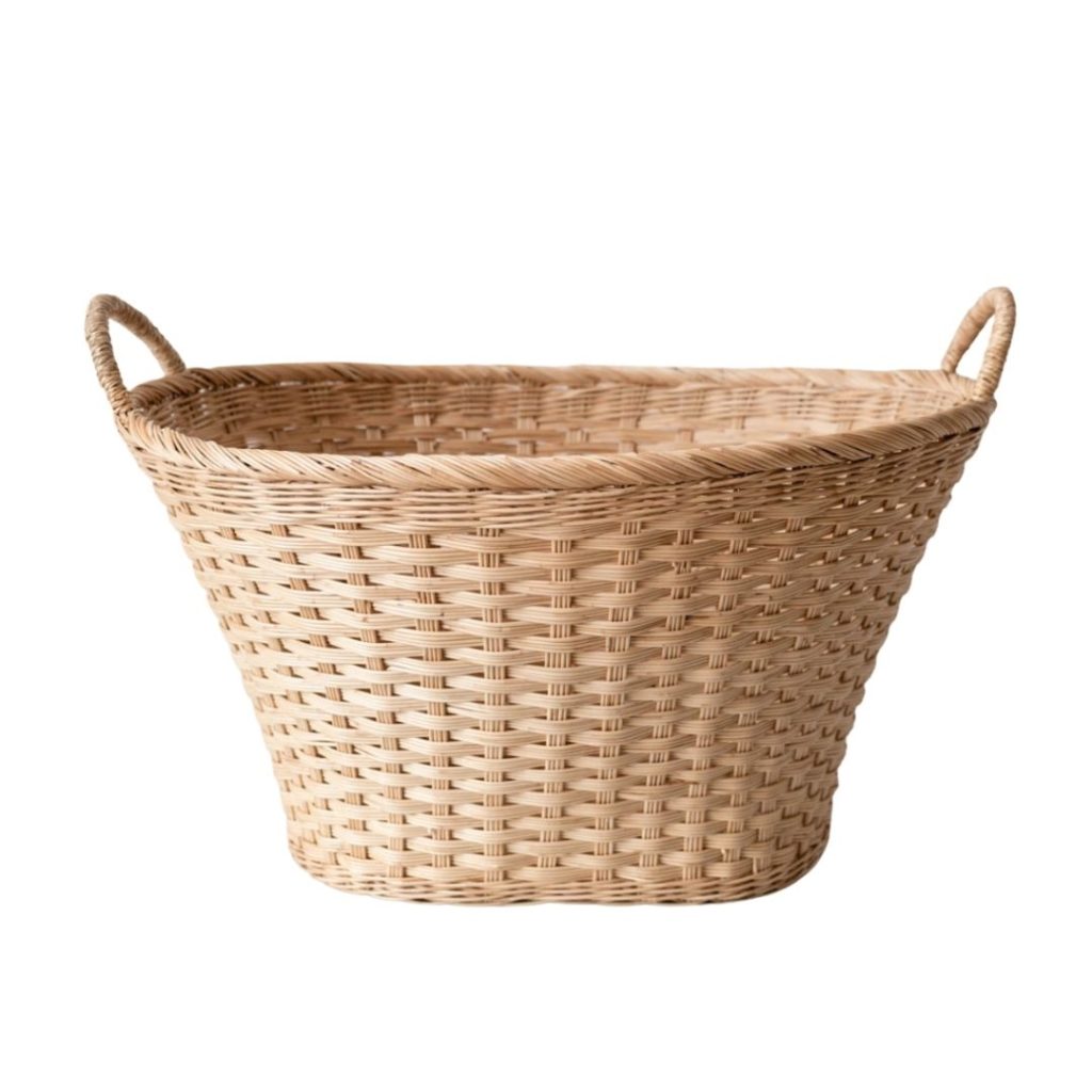 A close up of a basket