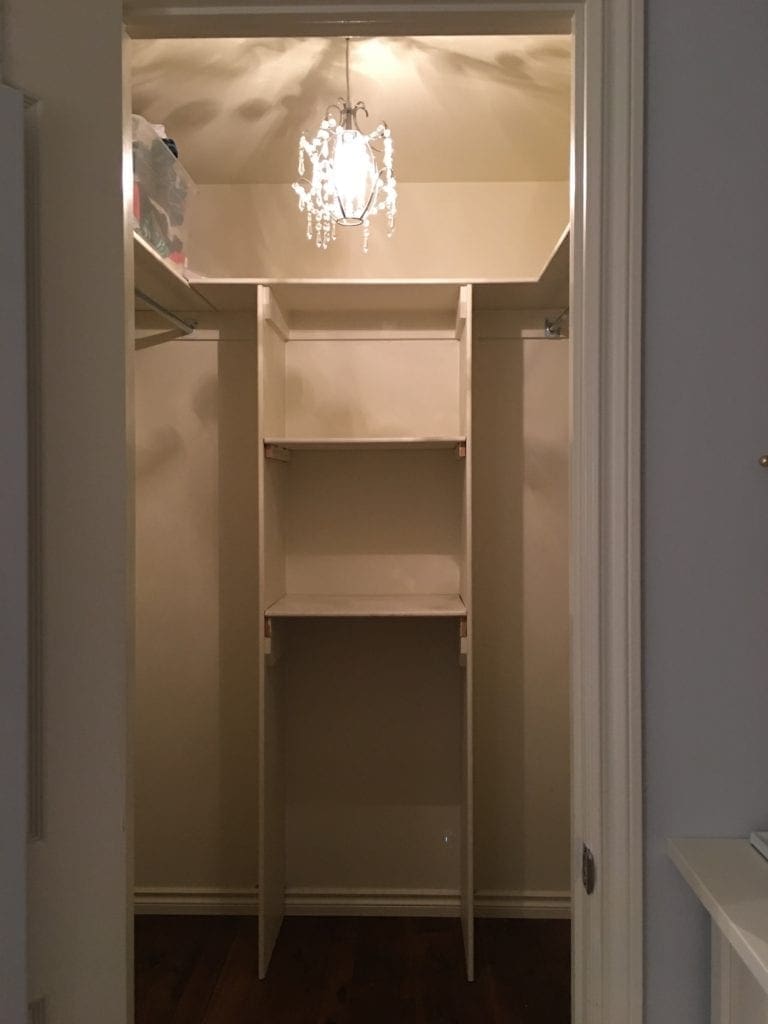 master closet before renovation