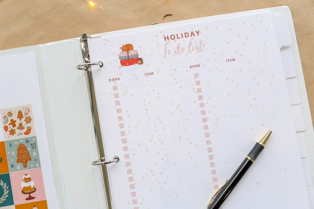 holiday to do list